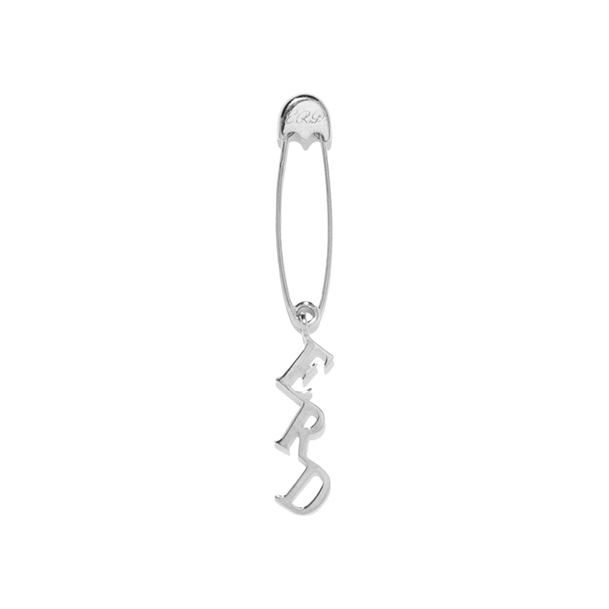 Buy Enfants Riches Déprimés Charm Safety Pin Earring 'Silver