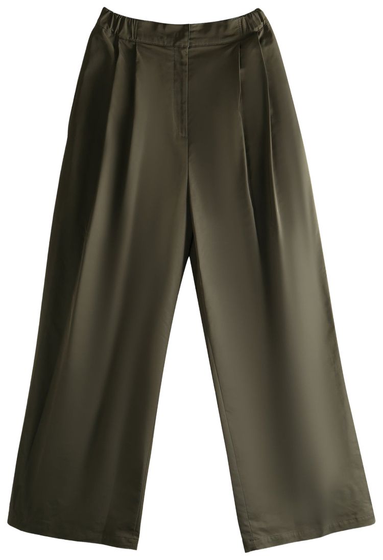 Amomento Two Tuck Balloon Pants Brown