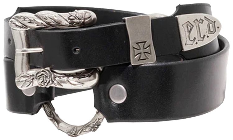 Enfants Riches Deprimes Classic Rose Double Ring Belt Black