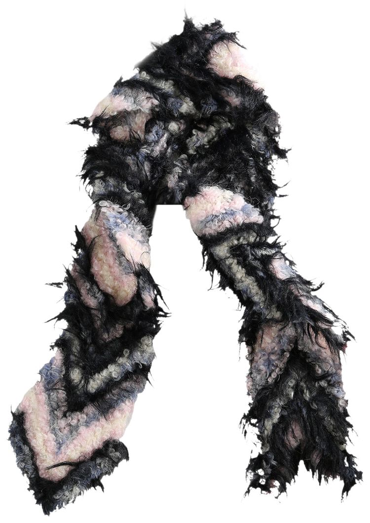 Kiko Kostadinov Chevron Knit Scarf Sky Blue