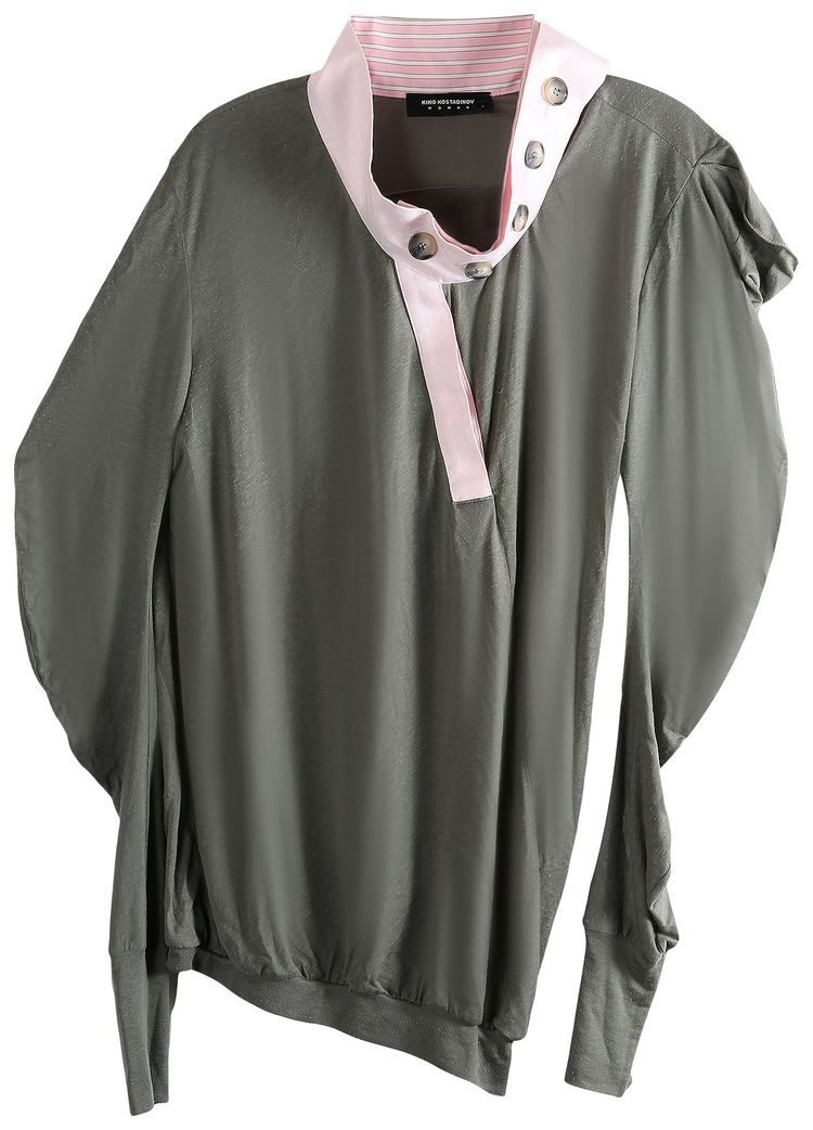 Kiko Kostadinov Howe Jersey Top Gargoyle Grey