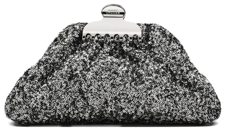 Marc Jacobs The Small Claw Clip Clutch Bag Silver