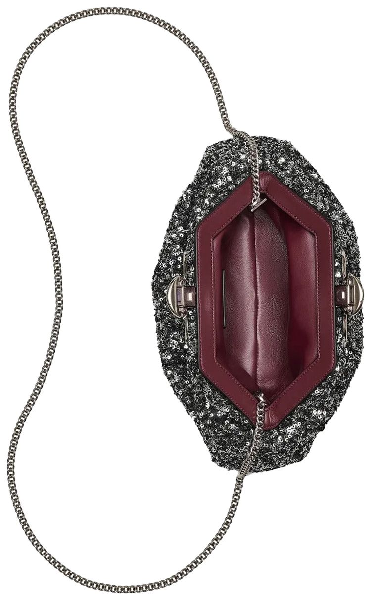 Marc Jacobs The Small Claw Clip Clutch Bag Silver