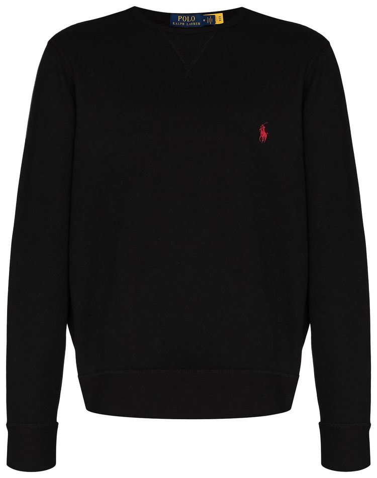Polo Ralph Lauren Long Sleeve Fleece Crewneck Sweatshirt Polo Black