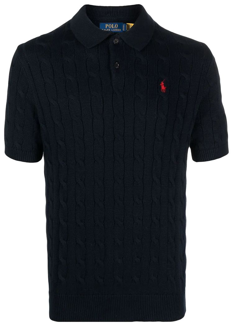 Polo Ralph Lauren Short Sleeve Cable Knit Sweater Polo Hunter Navy