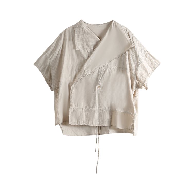 Ys Half Sleeve Gown Shirt Off White