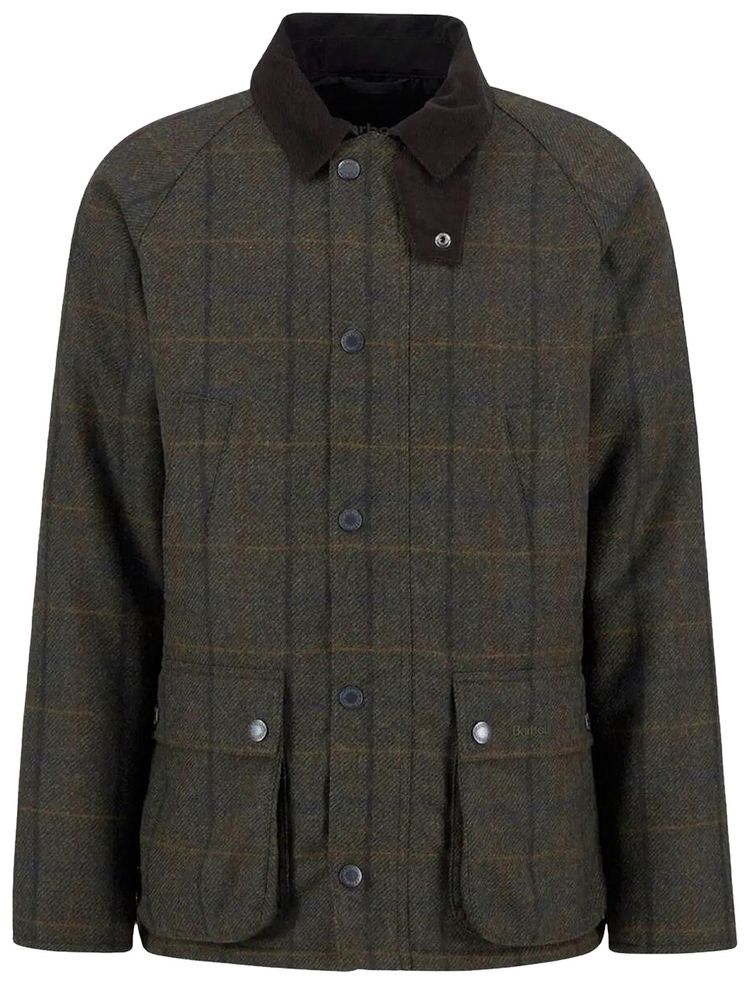 Barbour Bedale Check Wool Jacket Brown