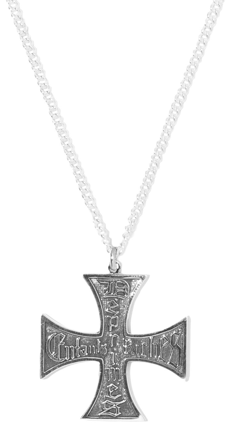 Enfants Riches Deprimes Cross Logo Necklace Silver
