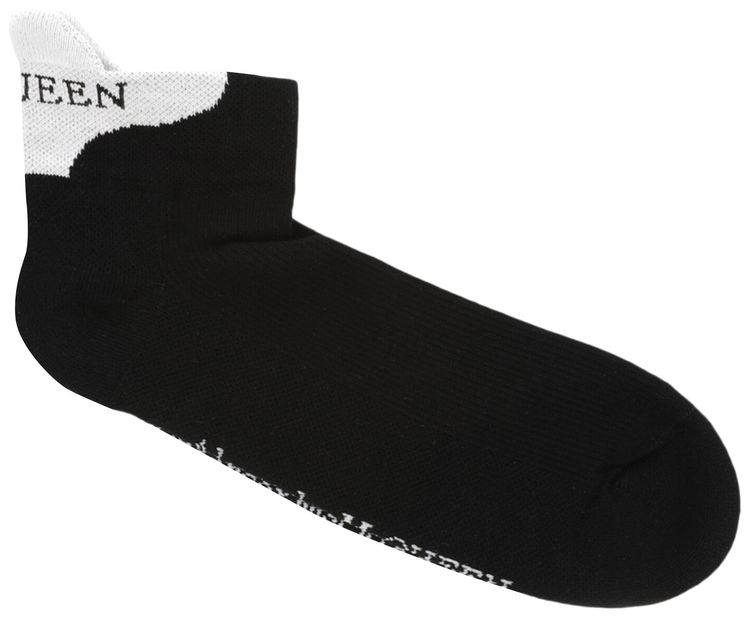 Alexander McQueen Signature Knit Socks Black Ivory