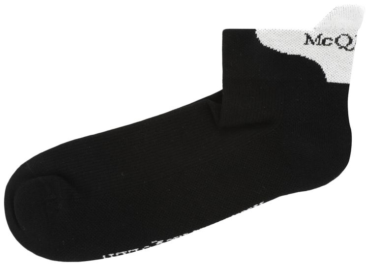 Alexander McQueen Signature Knit Socks Black Ivory