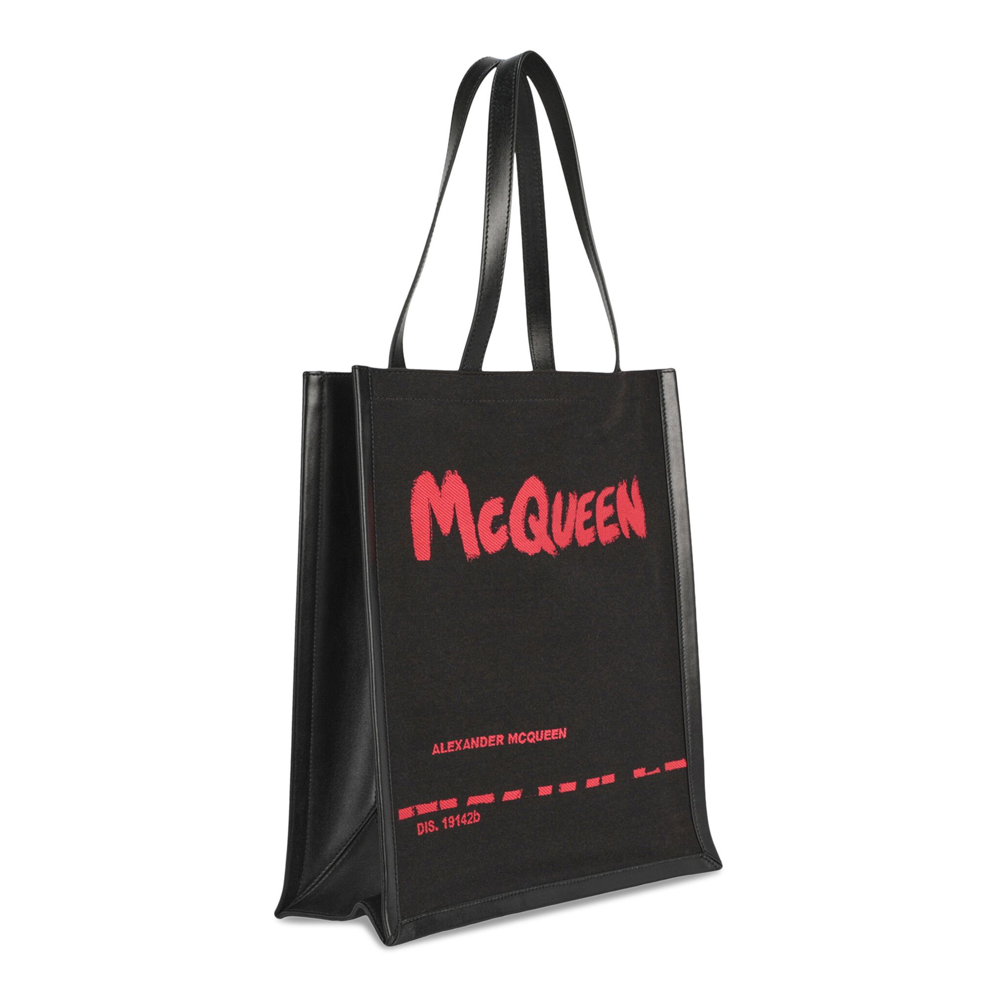 Buy Alexander McQueen Graffiti Tote Bag 'Black Red' - 625509 2B410
