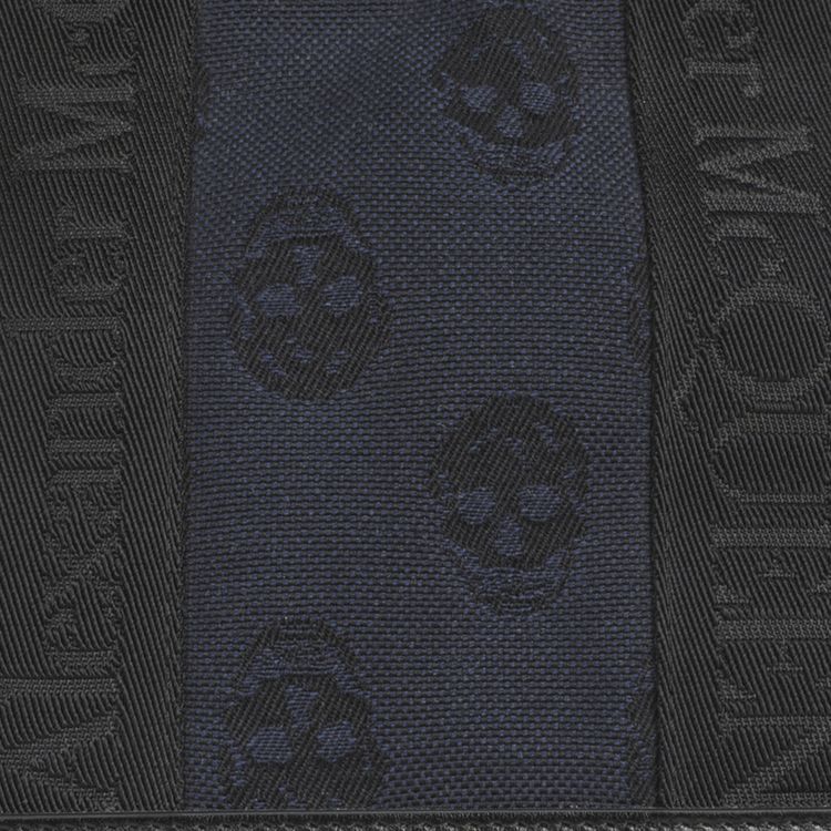 Alexander McQueen Skull Print Shoulder Bag Blue Black