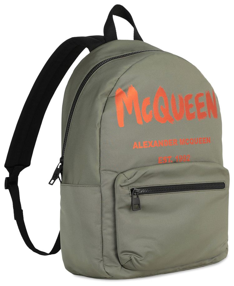 Buy Alexander McQueen Graffiti Metropolitan Backpack  display picture 1
