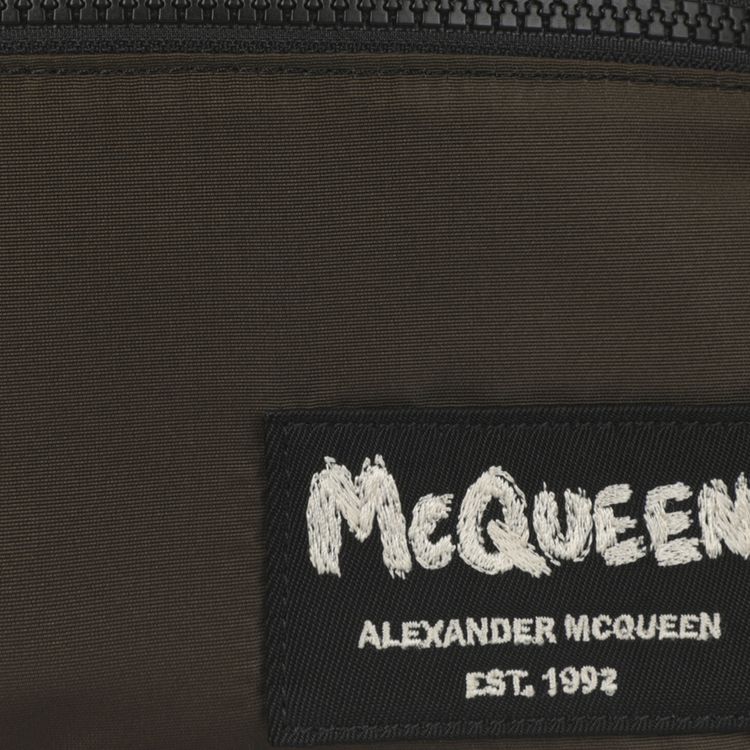 Alexander McQueen Logo Patch Crossbody Phone Bag Black