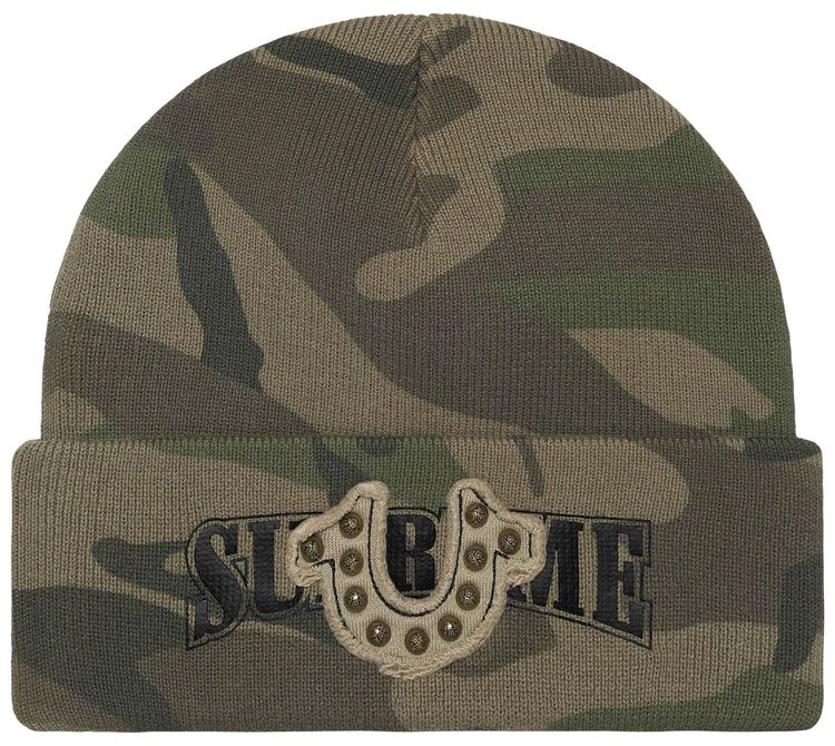 Supreme x True Religion Beanie Olive Camo