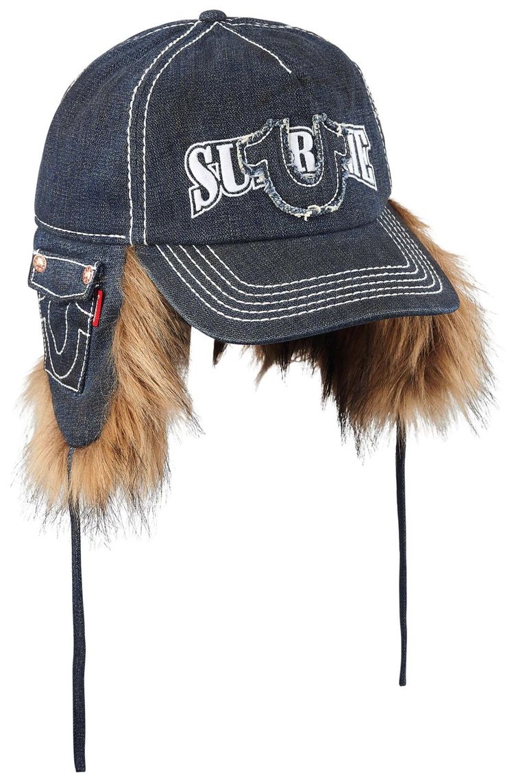 Supreme x True Religion Earflap 5 Panel Dirty Indigo