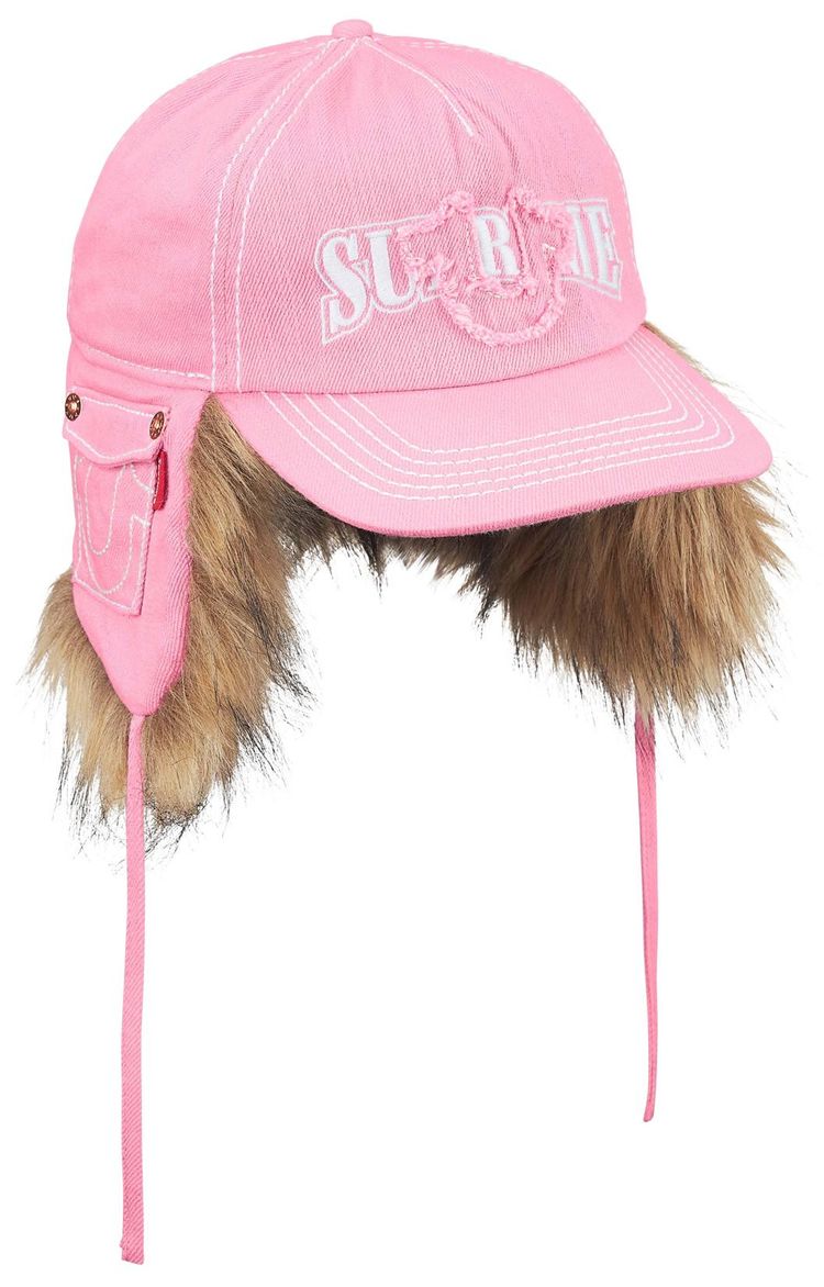 Supreme x True Religion Earflap 5 Panel Pink