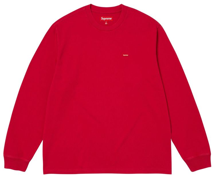 Supreme Small Box Long Sleeve Tee Dark Red