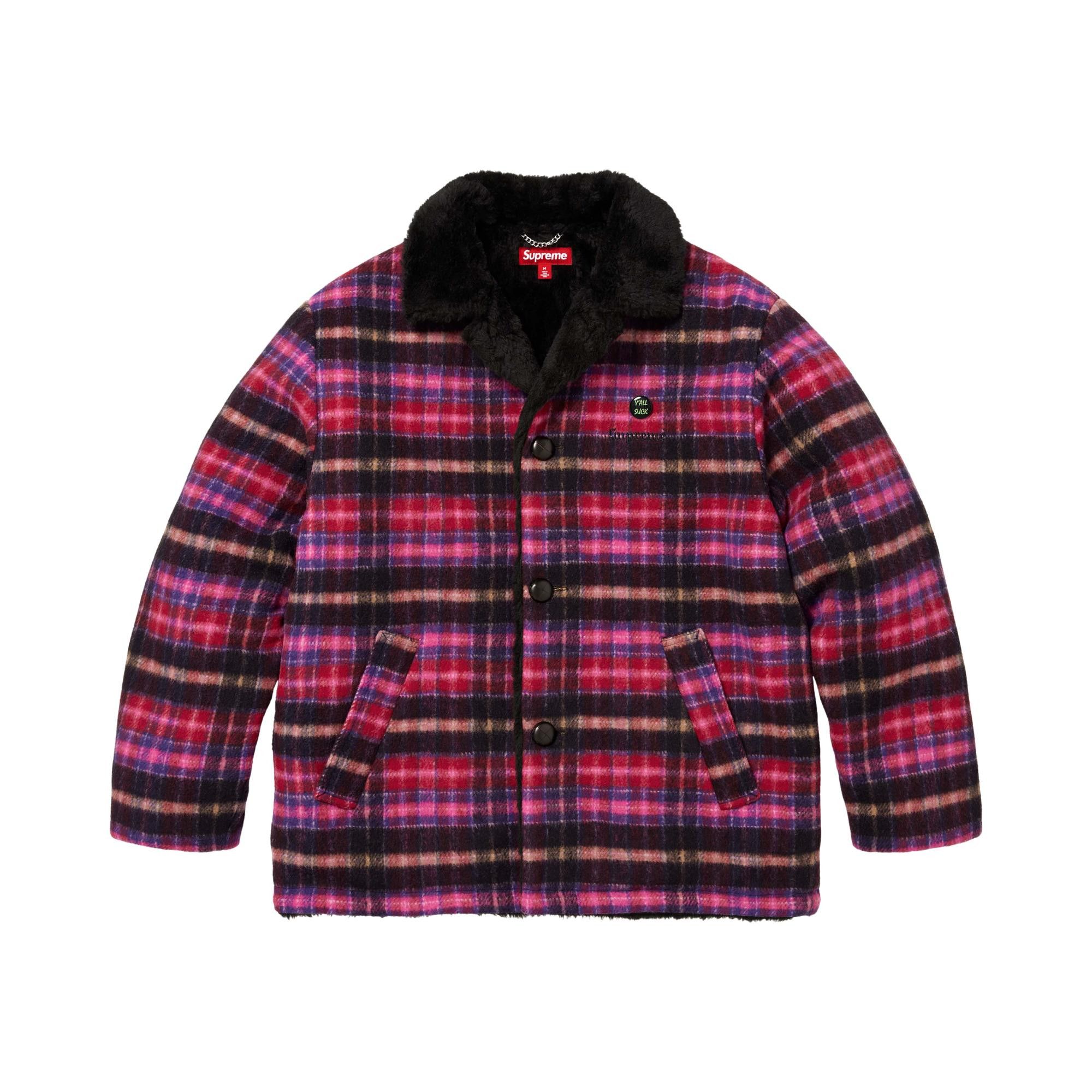 【Supreme】Plaid Car Coat M Supreme Plaid Car Coat Cream Men's - FW25 - US