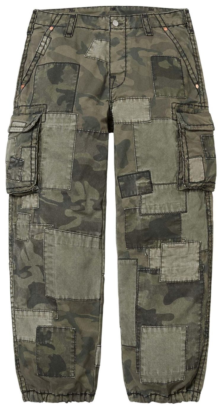 Supreme x True Religion Patchwork Cargo Pant Olive Camo