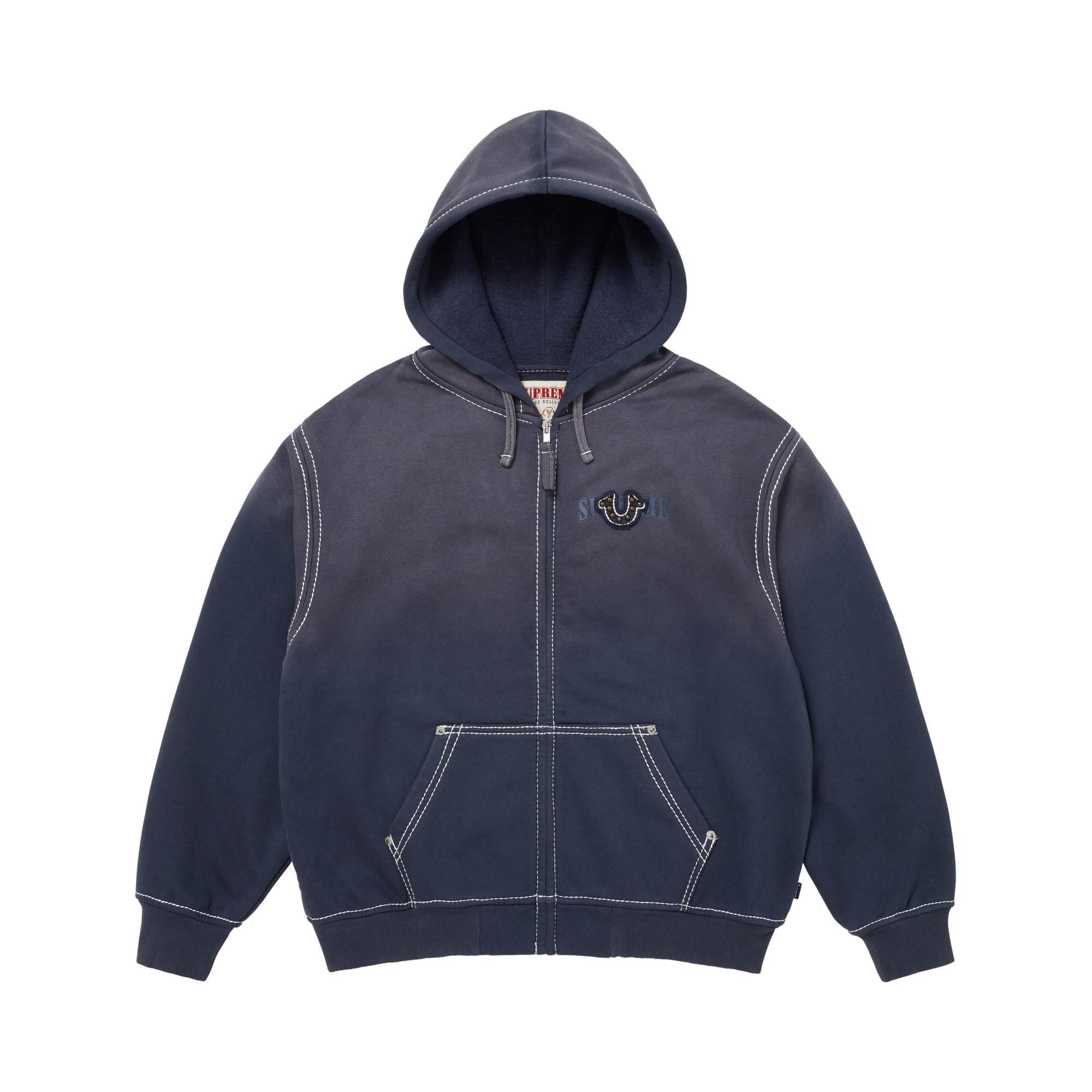 Buy Supreme x True Religion Zip Up Hooded Sweatshirt 'Navy