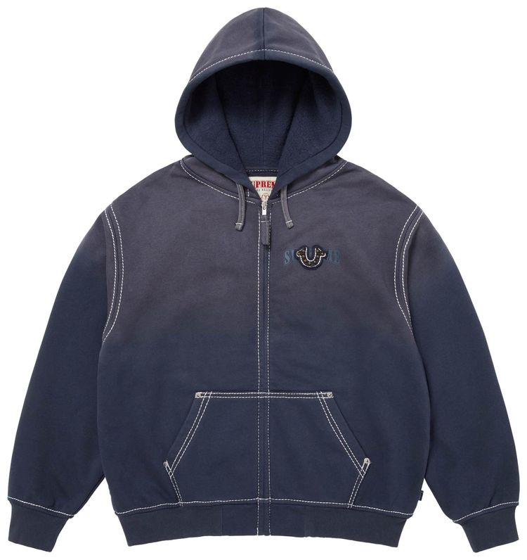 Supreme x True Religion Zip Up Hooded Sweatshirt Navy
