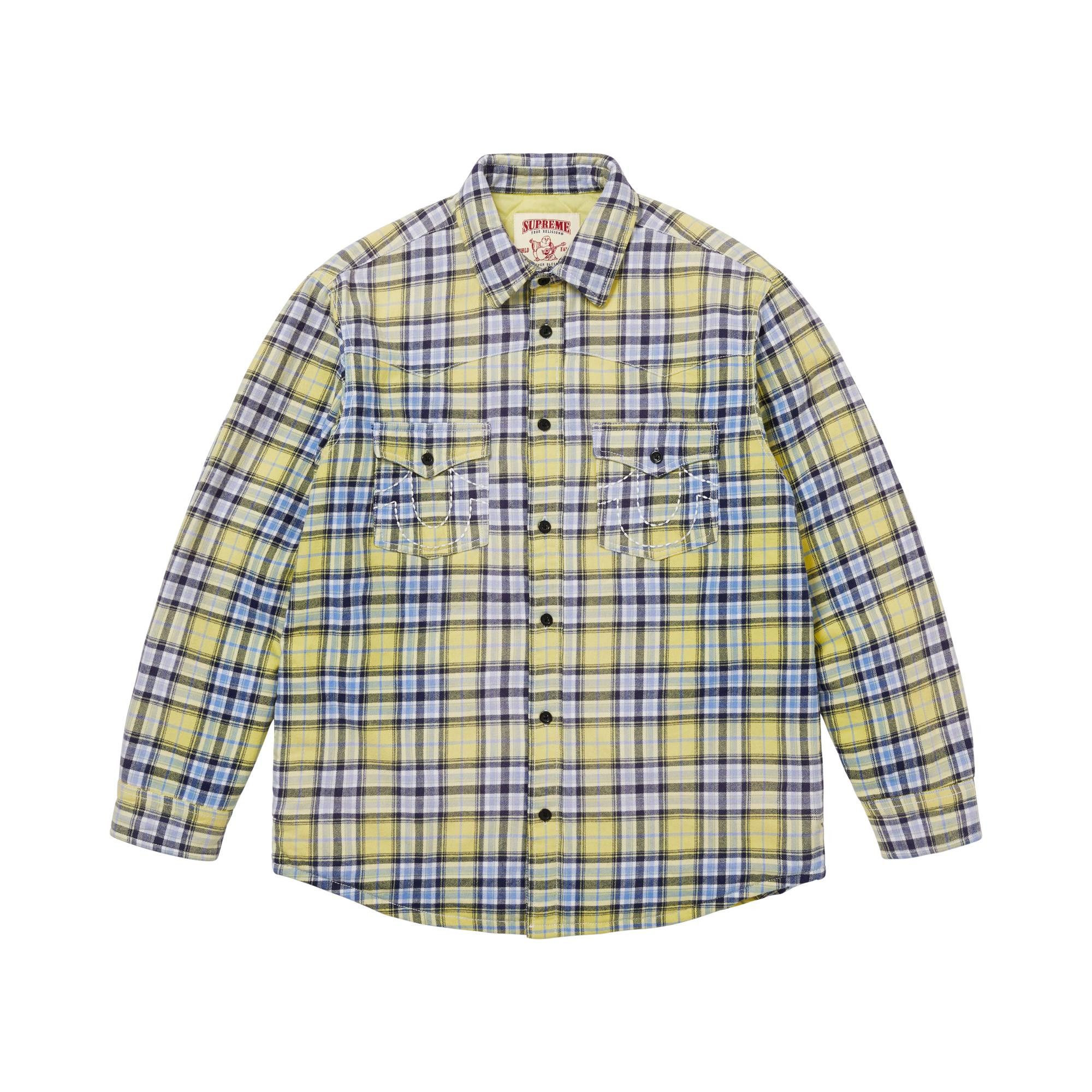 Buy Supreme x True Religion Quilted Lined Plaid Flannel Shirt