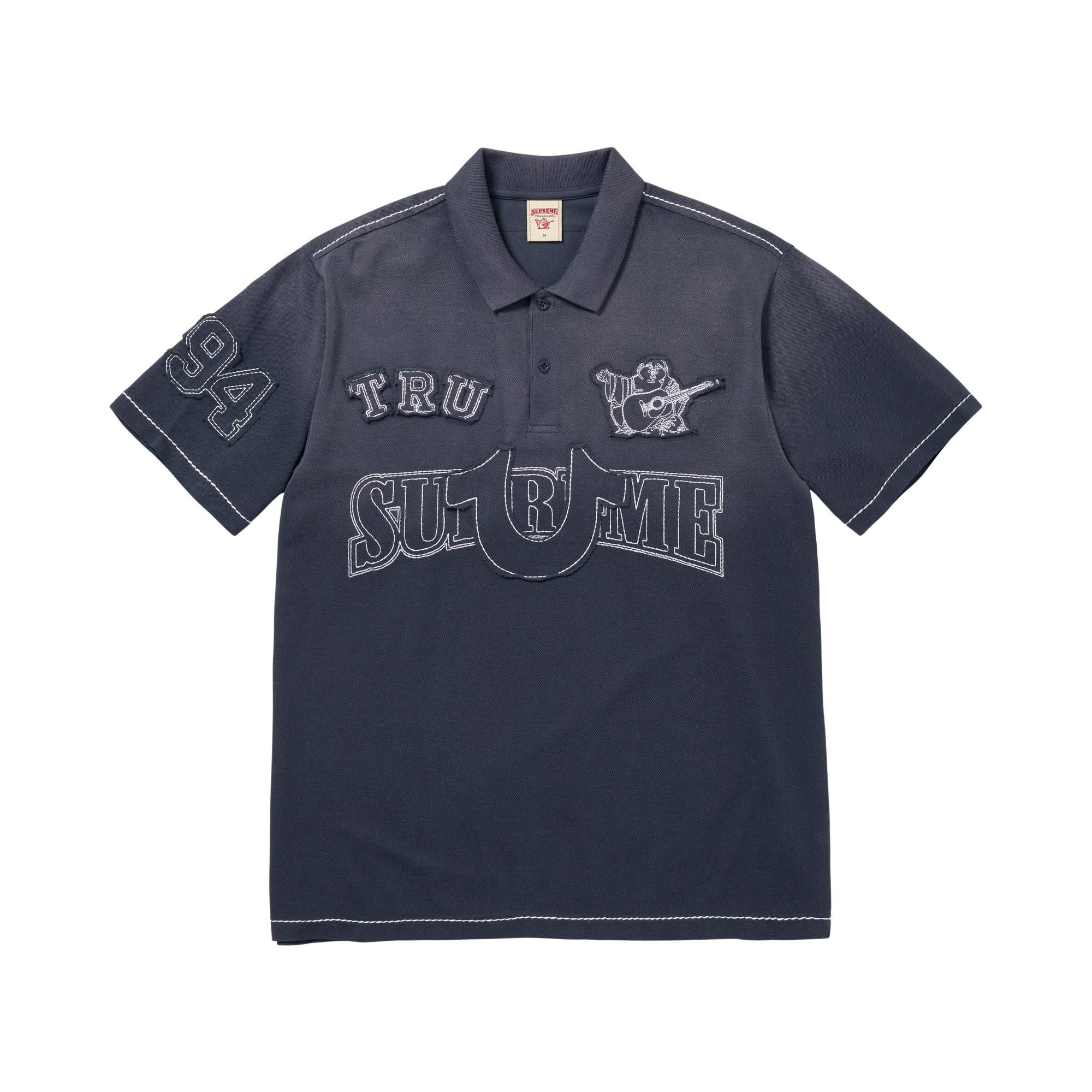 Buy Supreme x True Religion Appliqué Polo 'Navy' - FW25KN3 NAVY | GOAT