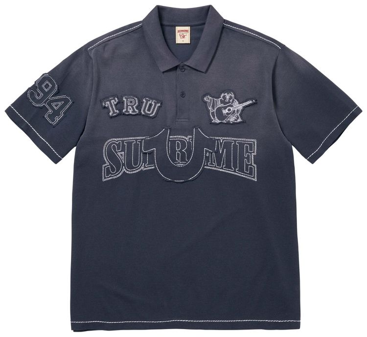 Supreme x True Religion Applique Polo Navy