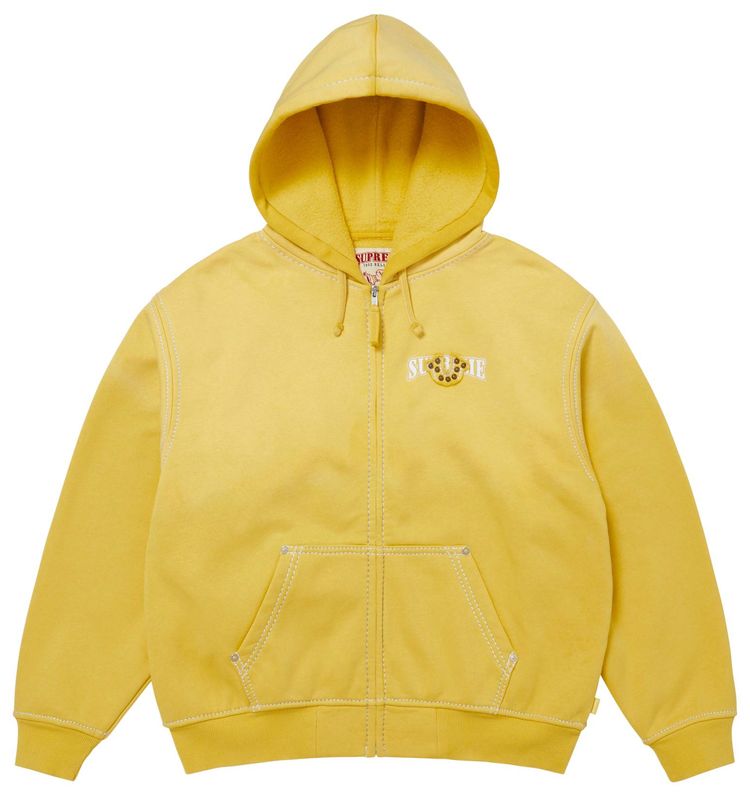 Supreme x True Religion Zip Up Hooded Sweatshirt Yellow