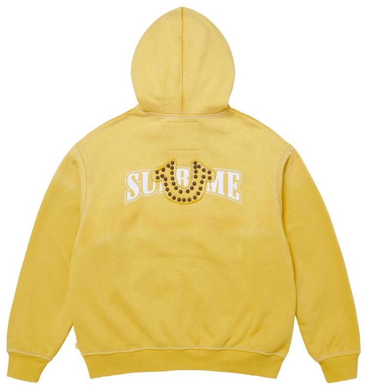 Supreme x True Religion Zip Up Hooded Sweatshirt Yellow