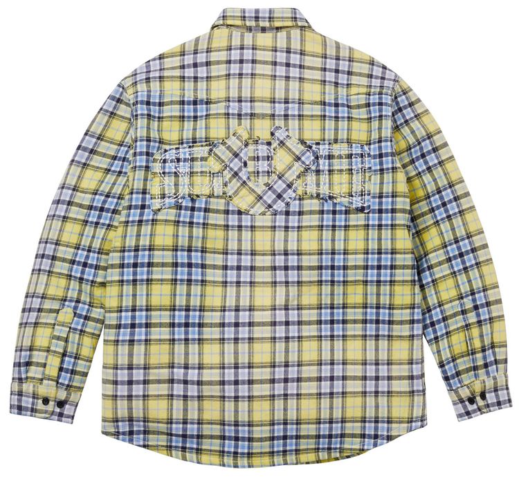 Supreme x True Religion Quilted Lined Plaid Flannel Shirt Yellow