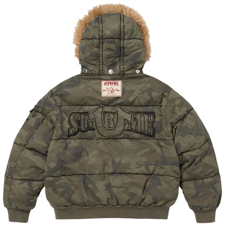 Supreme x True Religion Puffer Jacket Olive Camo