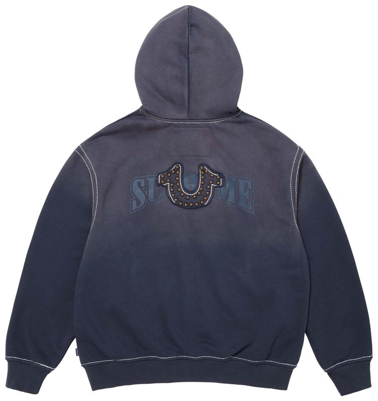 Supreme x True Religion Zip Up Hooded Sweatshirt Navy