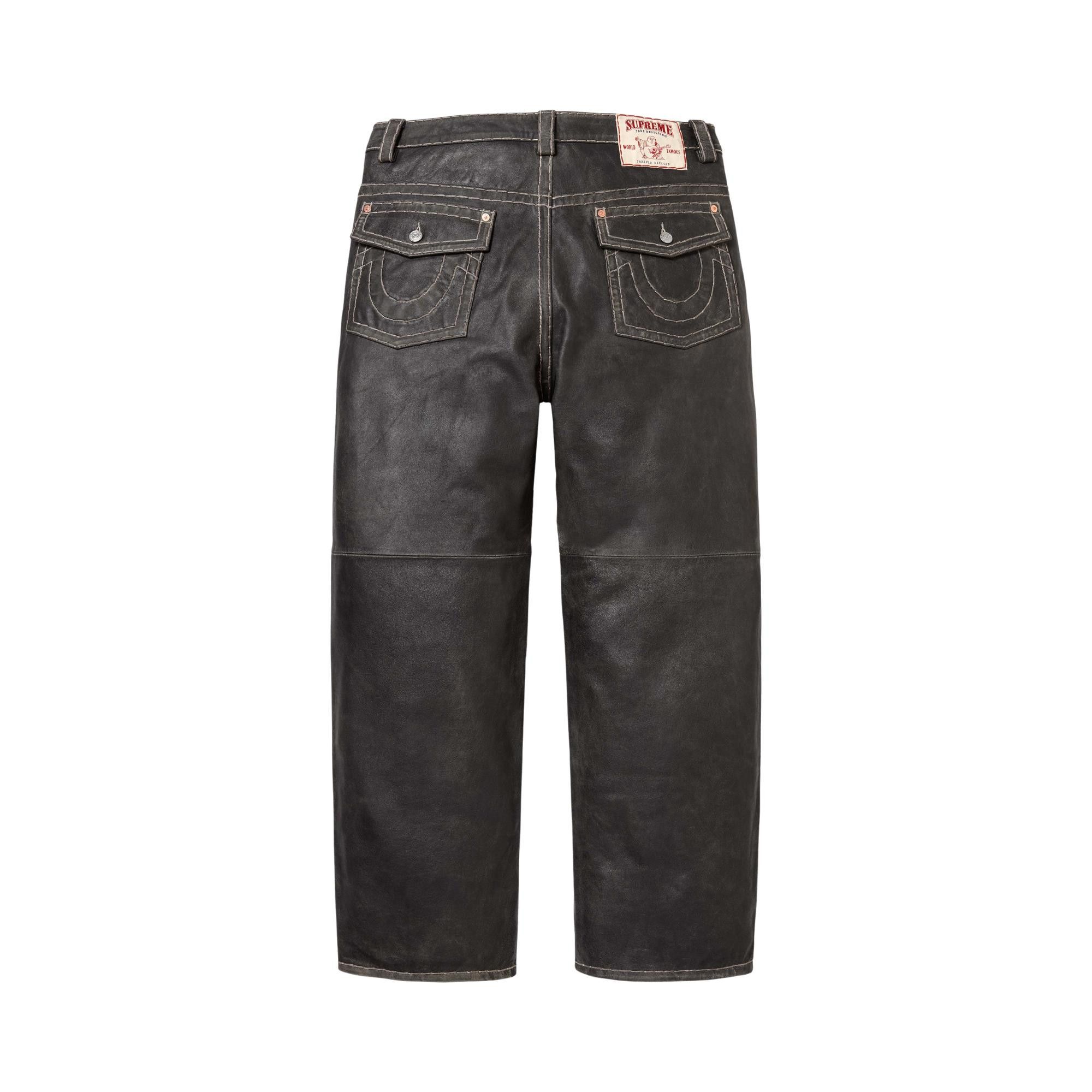Buy Supreme x True Religion Loose Fit Leather Pant 'Black