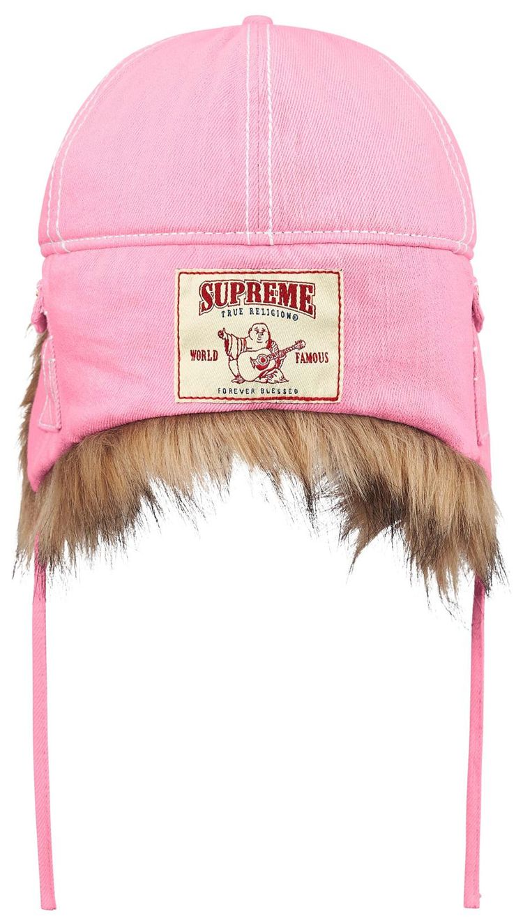 Supreme x True Religion Earflap 5 Panel Pink