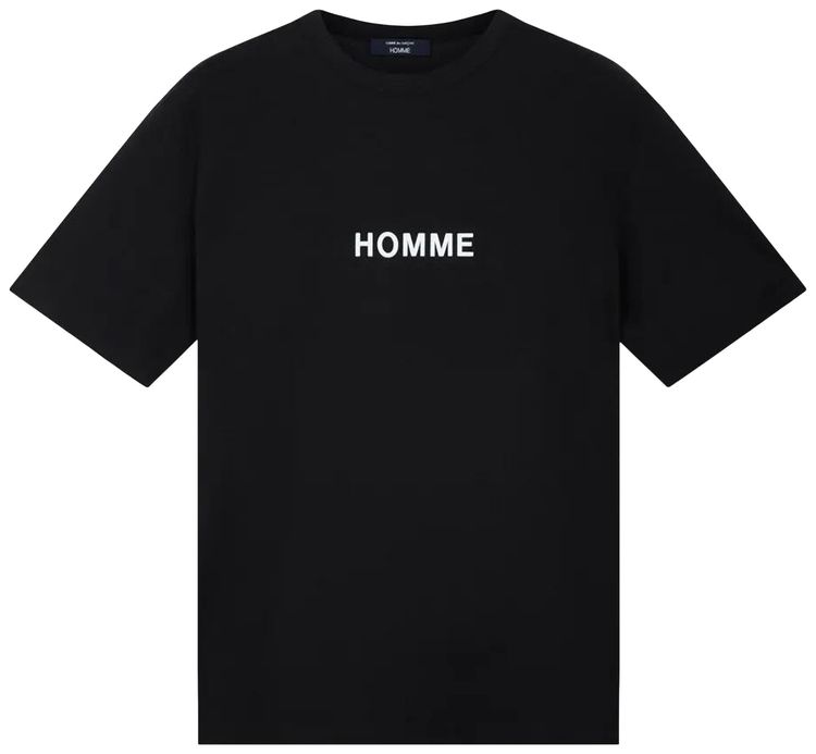 Comme des Garcons Homme Tight Tension Cotton Jersey Printed T Shirt Black