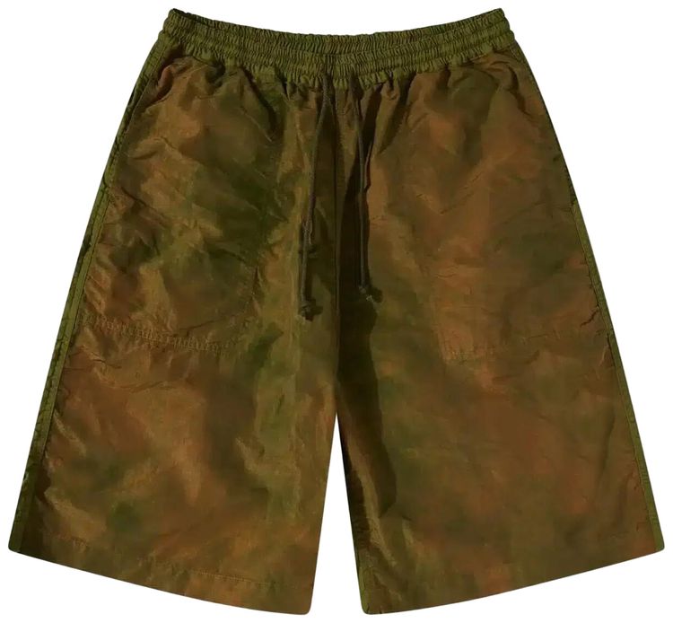 Comme des Garcons Homme Dyed Nylon Grosgrain Pants Khaki