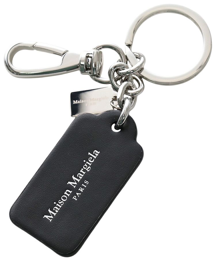 Maison Margiela Small Double Tag Keyring Black