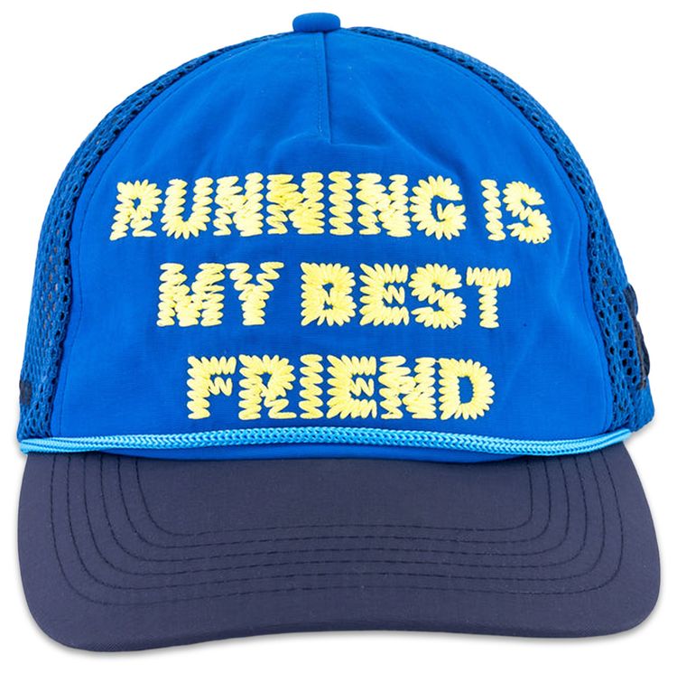 Alex Zono Running Is My Best Friend Trucker Hat Blue