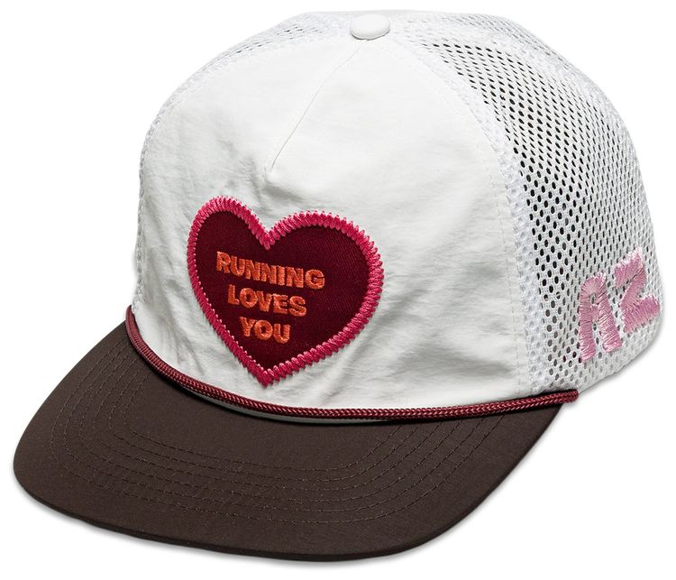 Alex Zono Running Loves You Trucker Hat White