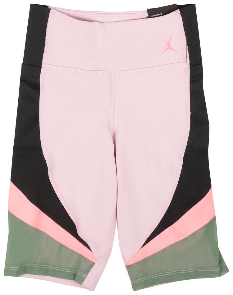 Air Jordan Heatwave Bike Shorts Light Arctic PinkBlackDutch Green