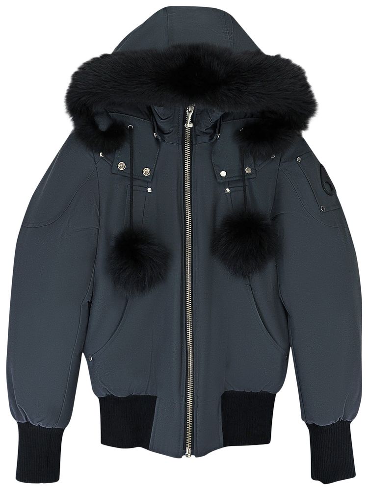 Moose Knuckles Debbie Bomber Jacket GraniteBlack