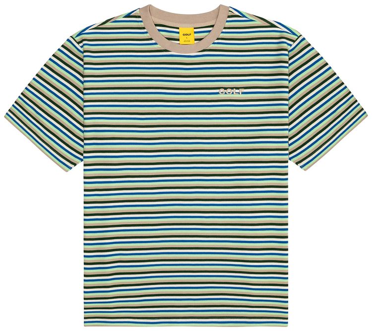 GOLF WANG Striped Tee Green Multicolor