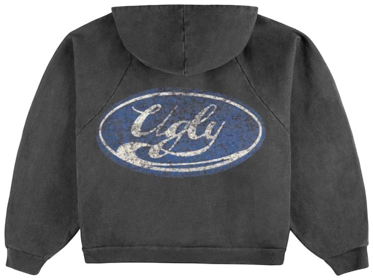 Basketcase Gallery Ugly Zip Up Hoodie Vintage Black