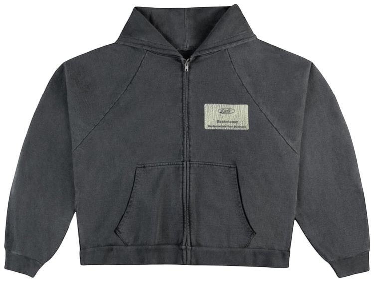 Basketcase Gallery Ugly Zip Up Hoodie Vintage Black