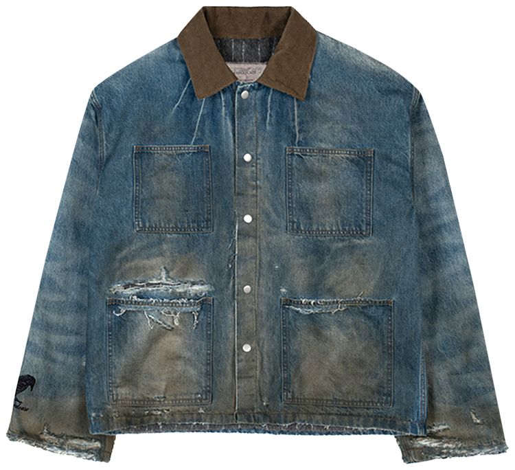 Basketcase Gallery Haystack Denim Jacket Washed Blue