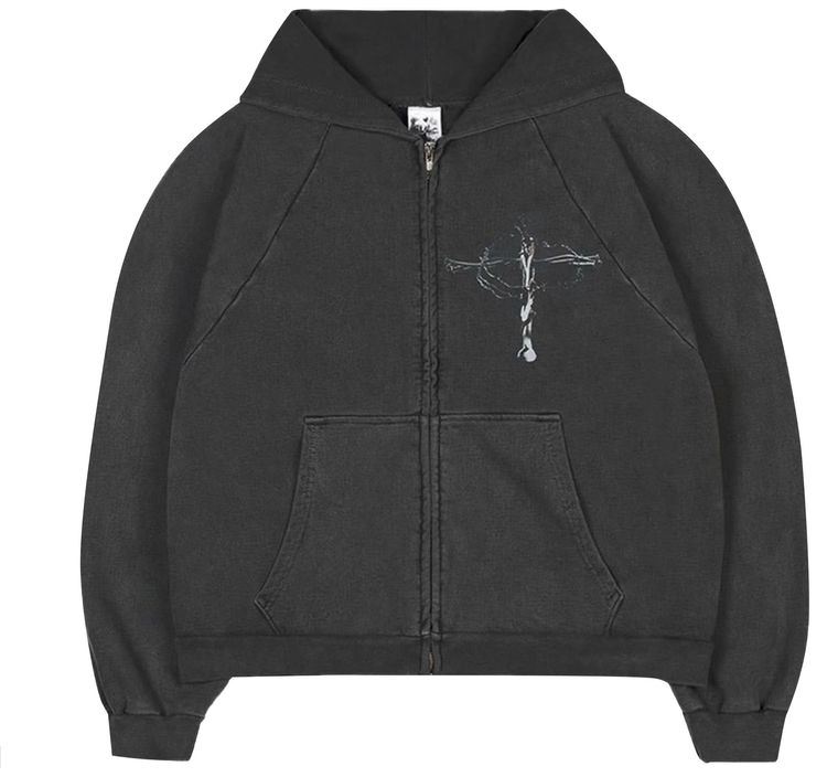 Basketcase Gallery Roadrash Zip Up Hoodie Jet Black