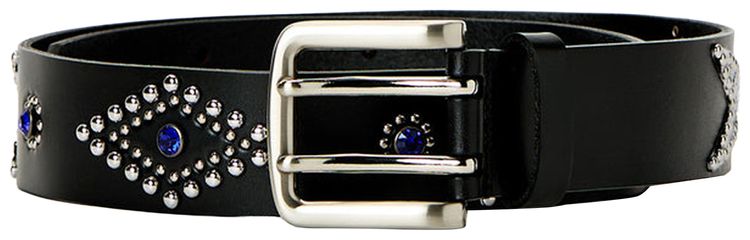 XHIBITION Zebra Studded Belt BlackZebra