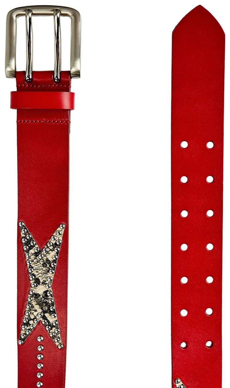 XHIBITION Copperhead Studded Belt RedRattlesnake
